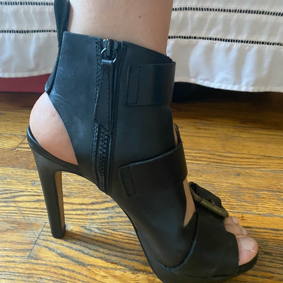 Diesel Melrose Riley Platform Heel Black Leather - Picture 2 of 8